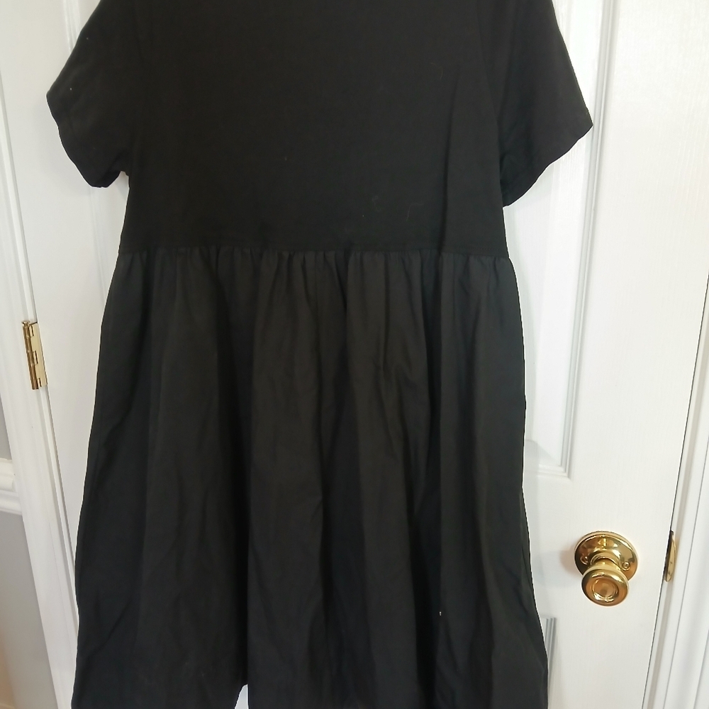 All Row Chic Black A-Line Lagenlook Dress Casual Party Simple SZ Small - Picture 3 of 9